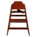 Wooden Baby Booster Chair With Adjustable Height, Easy To Clean, Solid Wood Feeding Seat In Walnut Finish_maomaolike.com