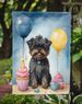 Affenpinscher Happy Birthday Garden Flag Mailbox Flag Decorative Yard Flag Banner Outside Patio Artwork Yard Flower Beds, Garden Size, Multicolor_maomaolike.com
