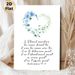 French Bible Verse Painting Poster, Delicate Watercolor Blue & Green Floral Wreath Poster, Inspirational Religious Message, Ideal For Home, Living_maomaolike.com
