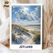 Jutland Beach Coastal Painting Poster, Vibrant Impressionist-style Sunlit Beach Dunes & Seascape Poster, Calming Natural Scenery Ideal For Living_maomaolike.com