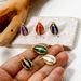 1pc New Brass Charms Gold Color Easter Day Egg Stripe Enamel Clear Cubic Zirconia Pendant DIY Necklace Jewelry Findings_maomaolike.com