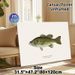 Largemouth Bass Painting Poster, Realistic Natural-toned Fish Illustration Poster, Detailed Educational Artwork Ideal For Fishing Enthusiasts' Living_maomaolike.com