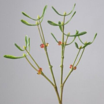 Export Quality Christmas New Year Short Branch Green Nordic Home Flower Arrangement Artificial Plant Mistletoe Wreath_maomaolike.com