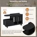 Mobile End Table With Lockable Wheels, Cream Style Side Table With Storage Drawer, 11.8inch Narrow Nightstand With Multi-layer Storage, Living Room_maomaolike.com