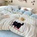 Wholesale Girly Towel Embroidery Four-Piece Autumn Winter Thickened Warm Embroidered Cartoon Princess Style Milk Velvet 4-Piece Se_maomaolike.com