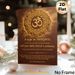 Gayatri Mantra & Om Symbol Painting Poster, Gilded Intricate Mandala Style Poster, Sacred Spiritual Design With Holy Verses, Ideal For Meditation_maomaolike.com
