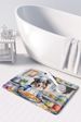 Australian Shepherd The Chef Memory Foam Kitchen Mat Machine Washable Anti-Fatigue Mat Cushion Comfort Bath Mat Or Kitchen Rug_maomaolike.com