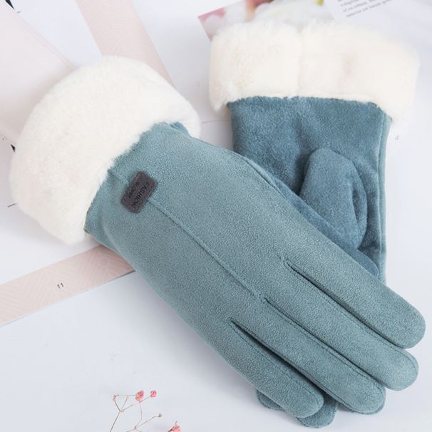 Cotton gloves female warm thickened student cute touch screen mittens with velvet_maomaolike.com