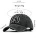 Unisex DAD MOM Alphabet embroidered washed baseball cap Outdoor sports washed cotton visor_maomaolike.com