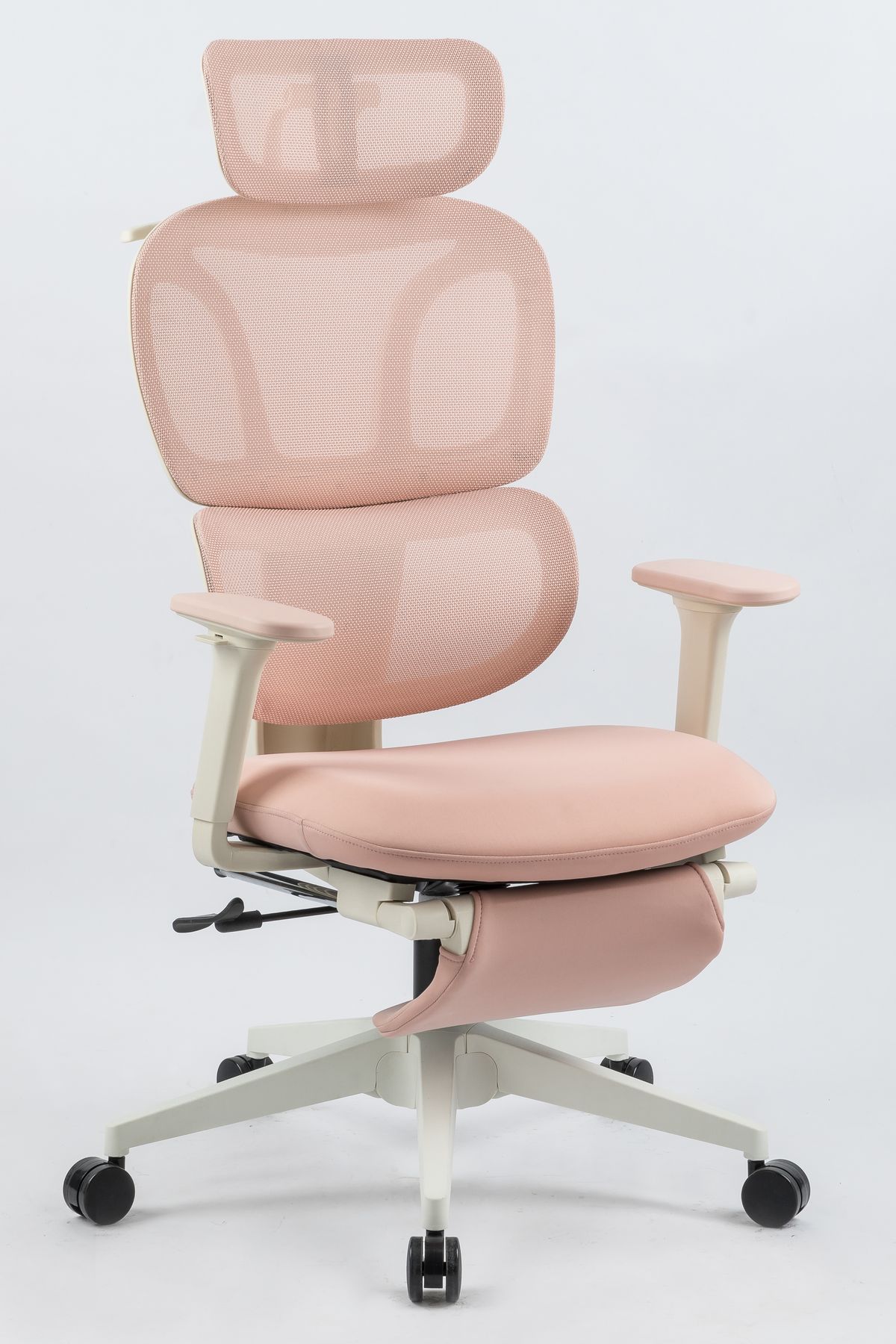 Ergonomic Office Chair With Footrest, High Back Computer Office Chair With Dynamic Lumbar Support, 2D Headrest, 2D Armrest, Sponge Seat, Mesh Home Office Desk Chair For Adults, Pink_maomaolike.com