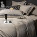 Nordic Light Luxury Winter Class A Milk Velvet Four-Piece Set Anti-Static Thickened Warm Coral Fleece Bedding Gray_maomaolike.com