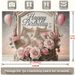 55th Birthday Party Backdrop - 2D Flat Polyester Banner With Roses, Diamonds, Balloons, Wall Hanging Photo Props, Party Decor_maomaolike.com