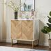 White And Gold Storage Cabinet With 2 Doors, Modern Buffet Sideboard Cabinet With Storage,Accent Cabinet For Living Room, Dining Room, Entryway_maomaolike.com