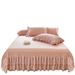 Korean Style Princess Skirt Silk Cooling Three-Piece Set Summer Lace Bed Cover Ice Bean Air Conditioning Mat Washable_maomaolike.com