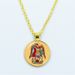 1pcs 25mm Glass Gem Necklace Archangel St.Michael Protect Me Saint Shield Protection Charm Russian Orhodox Pendant_maomaolike.com
