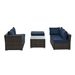 Patio Furniture, Outdoor Furniture, Seasonal PE Wicker Furniture, 4 Set Wicker Furniture With Tempered Glass Coffee Table,_maomaolike.com