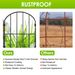 10Pcs Decorative Garden Fence Rustproof Iron Wire Arched Fence Animal Barrier Border 12.59' Width 23.93' Length For Yard Landscape Patio Outdoor Decor_maomaolike.com