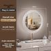 Round Makeup With Light Large Desktop LED Beauty Dressing Table Smart Touch Acrylic Crystal Mirror_maomaolike.com