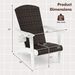 Patio Adirondack Chair With Rattan Padded Seat And Hidden Cupholder_maomaolike.com