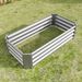 Metal Raised Garden Bed, Rectangle Raised Planter 4×2×1ft For Flowers Plants, Vegetables Herb Silver_maomaolike.com