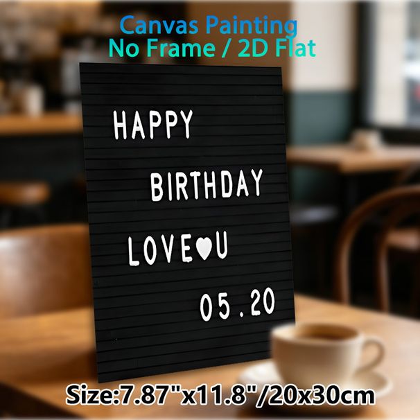 Birthday Love Themed Painting Poster, Minimalist Black & White Text Art Poster, Warm Heartfelt Birthday Message, Ideal For Birthday Celebrations And_maomaolike.com
