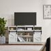 TV Stand Sliding Barn Door Modern&Farmhouse Wood Entertainment Center, Storage Cabinet Table Living Room With Adjustable Shelves For TVs Up To 65",White
_maomaolike.com