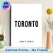 Toronto Coordinates Painting Poster, Minimalist Black-and-White Typography Poster, Stylish City-inspired Decor Suitable For Living Room, Bedroom And_maomaolike.com