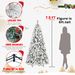 7.5ft PVC/Hard Needle Mixed Flocked Tree_maomaolike.com