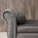 Aijia 63" Velvet Multifunctional Storage Rectangular Sofa Stool Buttons Tufted Nailhead Trimmed Solid Wood Legs With 1 Pillow,Grey_maomaolike.com