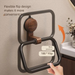 Suction Cup Walnut Wood Vintage Style Household Bathroom Towel Ring No-Drill Wall-Mounted Storage Rack_maomaolike.com