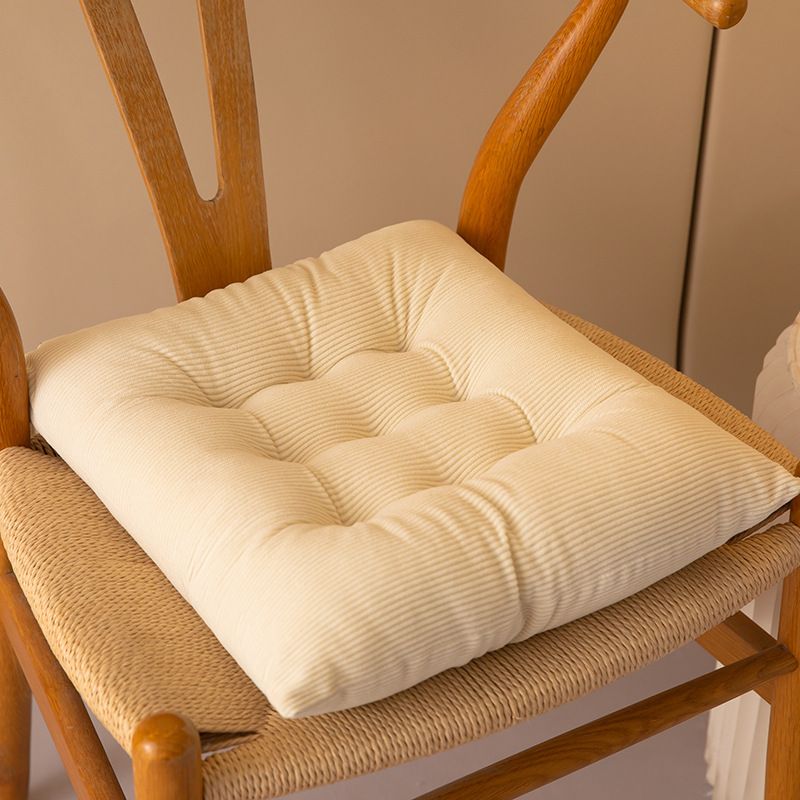 Home Garden Thickened Solid Color Corduroy Fart Chair Cushions_maomaolike.com