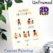 Toilet Routine Painting Poster, Warm-toned Cartoon-style Illustrated Bathroom Steps Poster, Clear Step-by-step Guide To Learn Proper Bathroom Habits_maomaolike.com