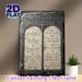 Ten Commandments Painting Poster, Vintage Stone-textured Religious Poster, Features Classic Ten Commandments Content, Suitable For Church, Home Prayer_maomaolike.com