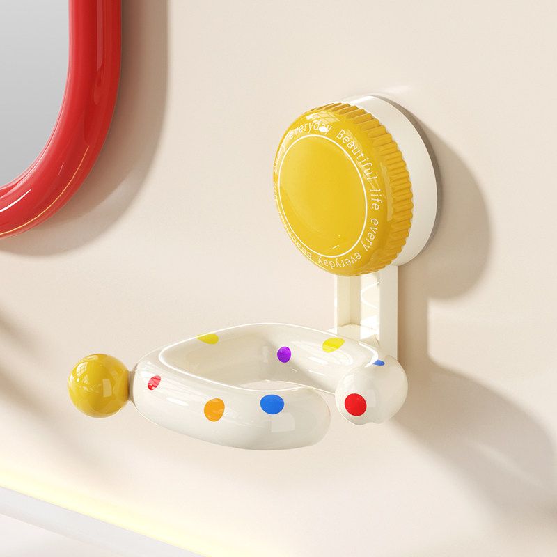Suction Cup Holder, No-Drill Bathroom Stand, Hair Dryer Storage Rack, Shelf_maomaolike.com