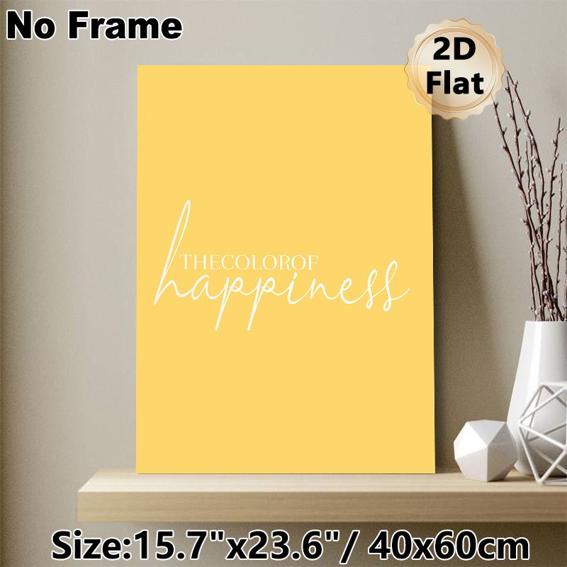 Inspirational Quote Painting Poster, Warm Yellow Minimalist Typography Poster, Cheerful Positive Message For Living Room, Bedroom And Office_maomaolike.com