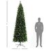 Tall Pencil Artificial Christmas Tree Holiday Décor With Branches, Auto Open, Steel Base, Pine Needles, Green_maomaolike.com
