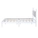Wood Bed Frame With Fabric Upholstered Headboard, Solid Rubber Wood With Wood Central Supports, 1000 Lb Capacity, Easy Assembly, No Box Spring Needed, Full - White_maomaolike.com