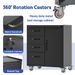 CREASION Sturdy Metal Tool Storage Cabinet With Wheels - Tool Storage Cabinet For Garage, Office, And Home Organizer Solutions_maomaolike.com