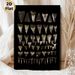 Shark Tooth Collection Painting Poster, Vintage Monochrome Arranged Shark Teeth Display Poster, Unique Natural-themed Decor Ideal For Home Study_maomaolike.com