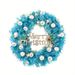 Maritown 24 Inch Blue Christmas Wreaths For Front Door Artificial Christmas Wreath Decorated With Christmas Ball Ornaments Xmas Ornament Wreath For Home Party Indoor Outdoor Window Decor_maomaolike.com