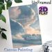Cloudy Sky With Inspirational Quote Painting Poster, Soft-hued Dreamy Cloudscape Poster, Soothing Artwork With Reflective Poetic Words, Ideal For_maomaolike.com