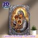 Virgin Mary With Children Religious Painting Poster, Exquisite Orthodox-style Sacred Figure Poster, Gilded Halo & Ornate Detailed Design, Ideal For_maomaolike.com