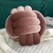 Nordic Ins Pillow Three Strand Rope Knotted Ball Pillow Hand Woven Gold Velvet Pillow Cushion Knot Bay Window Cushion_maomaolike.com