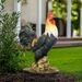 22.4" Rooster Garden Statues For Garden - Life Sized Concrete Chicken Decorations Art Decor Statues For Outdoor, Garden, Lawn_maomaolike.com