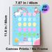 Unicorn Themed Reward Chart Painting Poster, Cute Pastel Cartoon Unicorn & Rainbow Scene Poster, Practical Progress Tracker To Reward Accomplishments_maomaolike.com