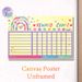 Tie-dye Rainbow Reward Chart Painting Poster, Vibrant Playful Graphic Poster, Practical Tool To Track Progress And Goals, Suitable For Home And Study_maomaolike.com
