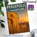 Persepolis Ancient Persian Relief Painting Poster, Vintage Historical Carving Style Poster, Authentic Ancient Art Piece Ideal For Home Study, Cultural_maomaolike.com