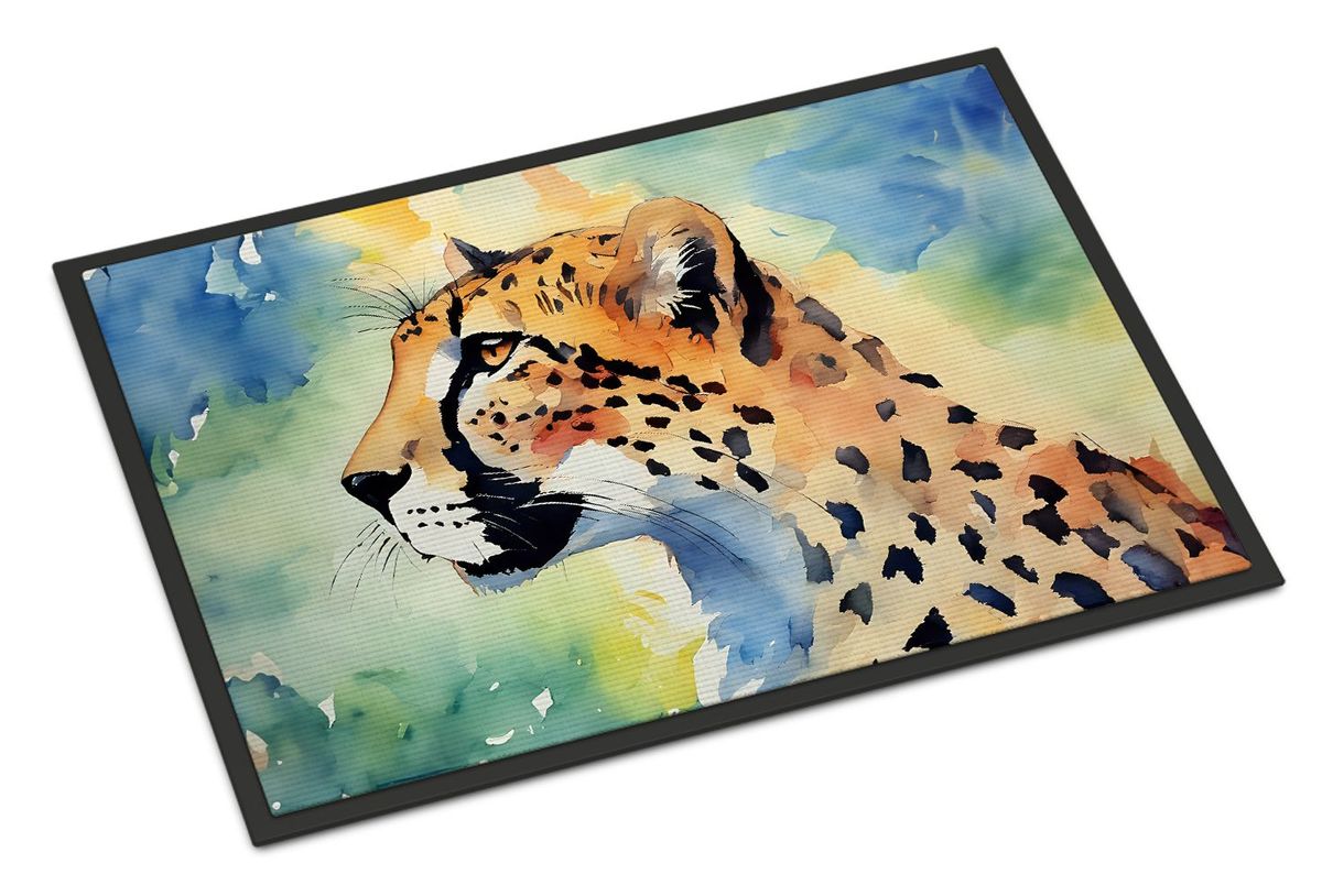 Cheetah Doormat Front Door Mat Indoor Outdoor Rugs For Entryway, Non Slip Washable Low Pile, 24H X 36W_maomaolike.com
