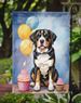 Greater Swiss Mountain Dog Happy Birthday Garden Flag Mailbox Flag Decorative Yard Flag Banner Outside Patio Artwork Yard Flower Beds, Garden Size, Multicolor_maomaolike.com