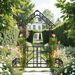 Metal Garden Arch With Gate With Planter W80.71*H97.24 Climbing Plants Support Rose Arch Outdoor Black_maomaolike.com